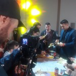 En plena filmación del corto